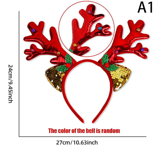 Juldekorationer för hemmet - Julhuvudband för hår A6