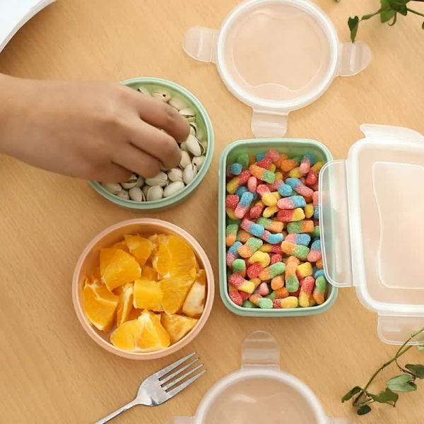Plast Lunchlåda Bentolåda Grönsaker Och Frukt Förseglad Förvaring A1
