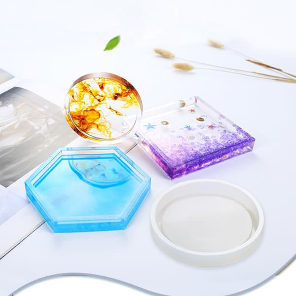 Coaster Resin Silikon Cup Mat Pad Mold Small Round