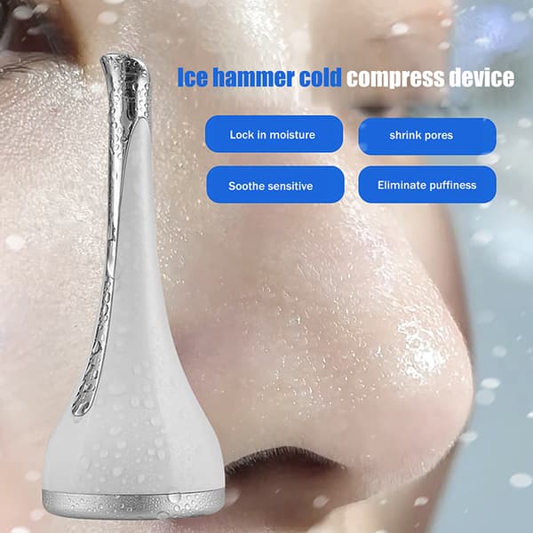 Frysbar iskompress hudkøler beroligende massager ansigtsødem White