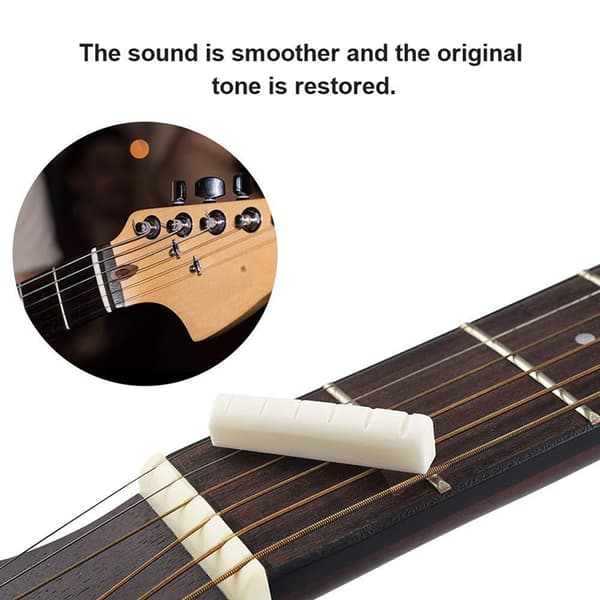 String Guitar Bone Guitar Bridge Pins Sadelmøtrik Ivory Akustisk