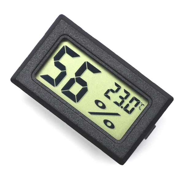 Mini LCD digital termometer Hygrometer Temperatur inomhuskonv Black