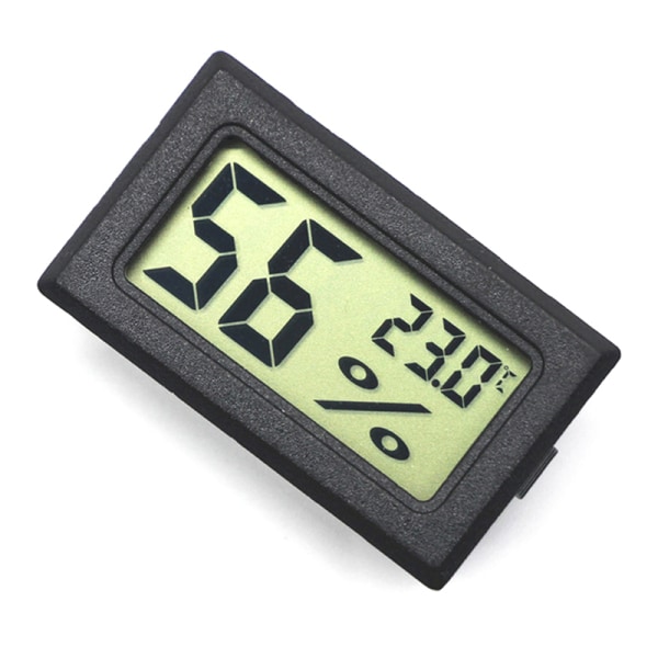 Mini LCD digitalt termometer Hygrometer Temperatur Indendørs konv Black