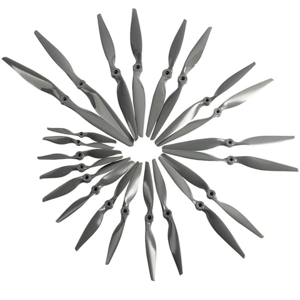 CW CCW RC Propeller 7x5 8x6 9x6 10x7 Tommer Grå 2-Bladet Direkte D A8