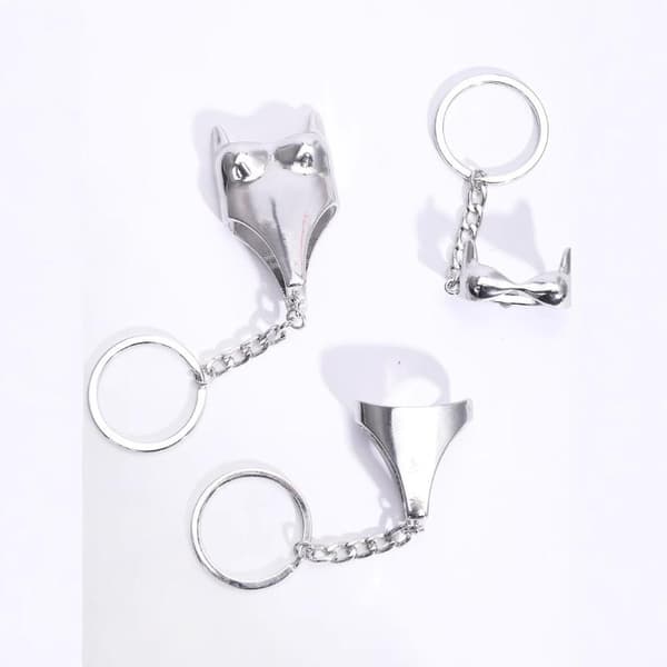 Mini sjov stil nøglering lighterholder metal lighterholder tilbehør B