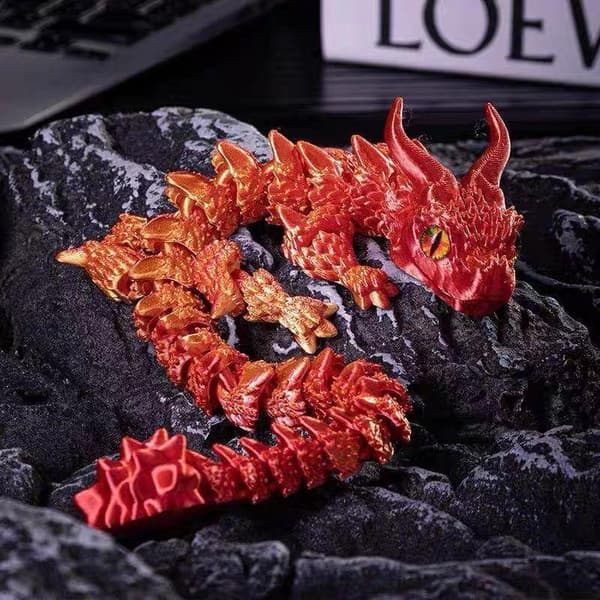30 cm 3D-printet dragehåndverk Gave Skrivebordspynt Dekor Fidget A2
