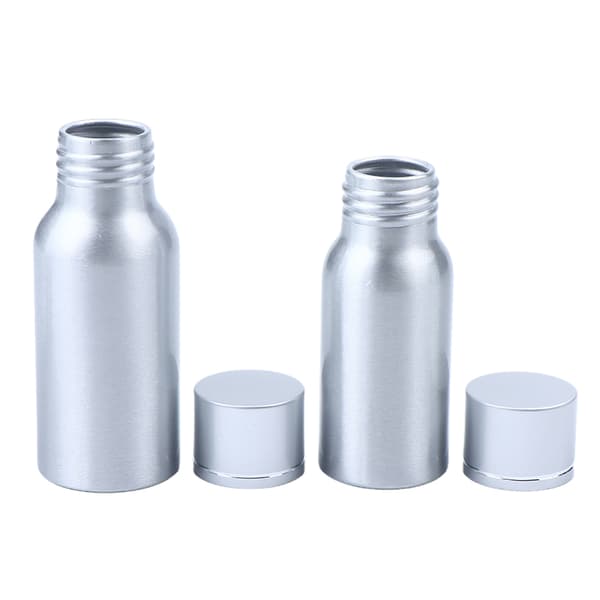 Tomme sølvfargede aluminiumslotionflasker påfyllbare kosmetikkbeholdere 50ML