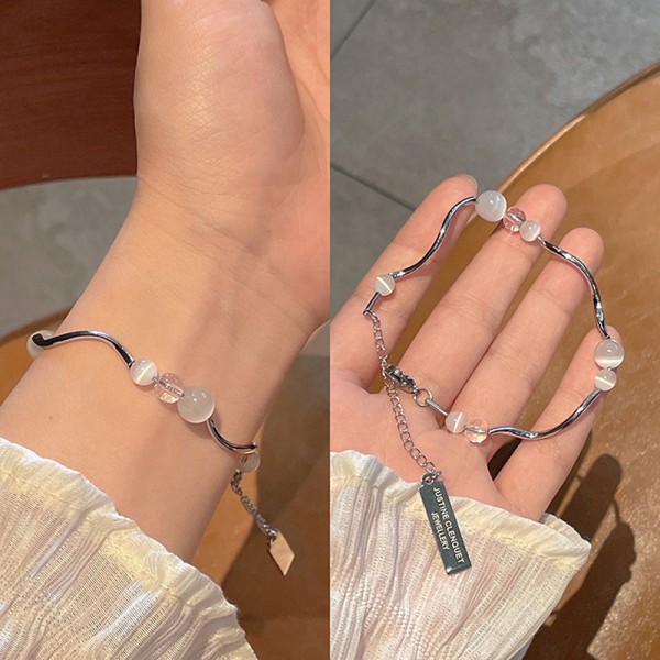 Kreativt armband med opalpärlor för kvinnor Irregular Chain Splicin