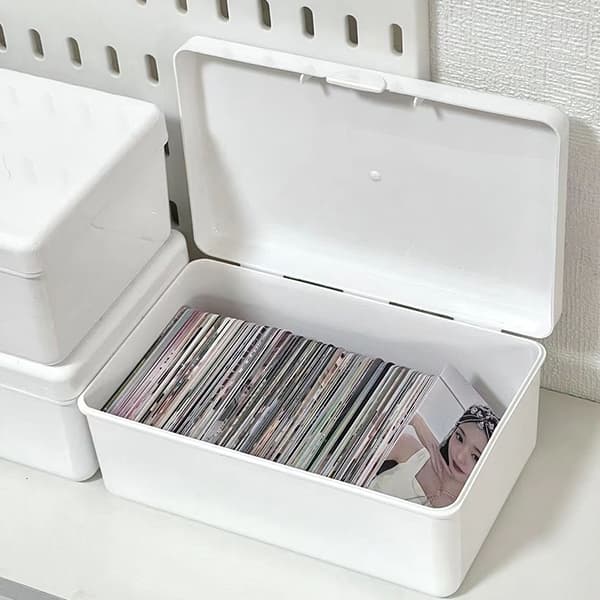 Transparent bomullspinnar förvaringslåda sminkorganisatör Multi White