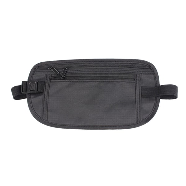 Invisible Travel Waist Packs Pose for Passport Money Belte Bag Black