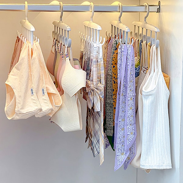 1 stk. Garderobe BH-Henger 360° Roterende Henger Kan Henge Camis White