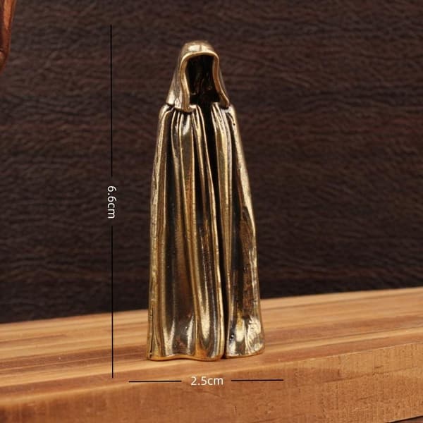 Grim Reaper Lille Statue Messing Ansigtløse Mænd Figurer Retro Hjem A2