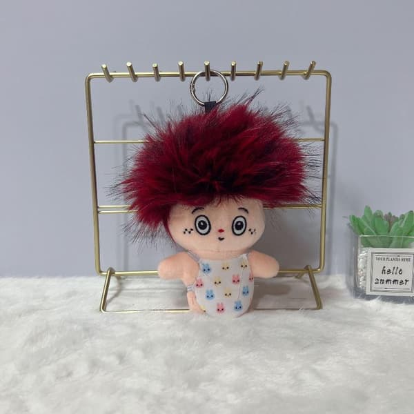 Rolig Explosion Head Doll e Plysch Nyckelring Tecknad Fylld Docka A1
