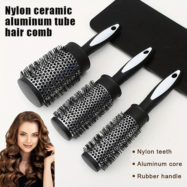 Rund lockrulle kam hårstyling nylonborste termisk aluminium 27mm
