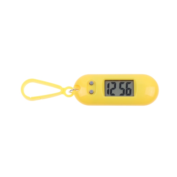 Mini Electronic Student Oval Digital Watch Time Display Klokke H Yellow