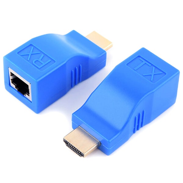 2 stk 1080P HDMI Extender til RJ45 Over Cat 6 Network LAN Etherne