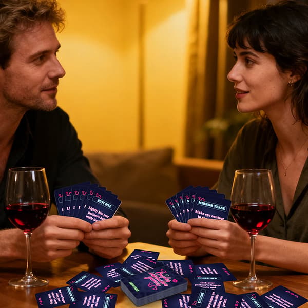 50 STK Romantiske Samtalekort til Par Flirtende Interaktive Da Black