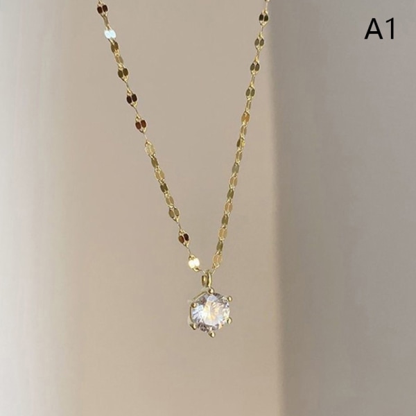 Kiiltävä Zircon Thin Line Simple Choker Kaulakoru Naisten Korut Col Gold