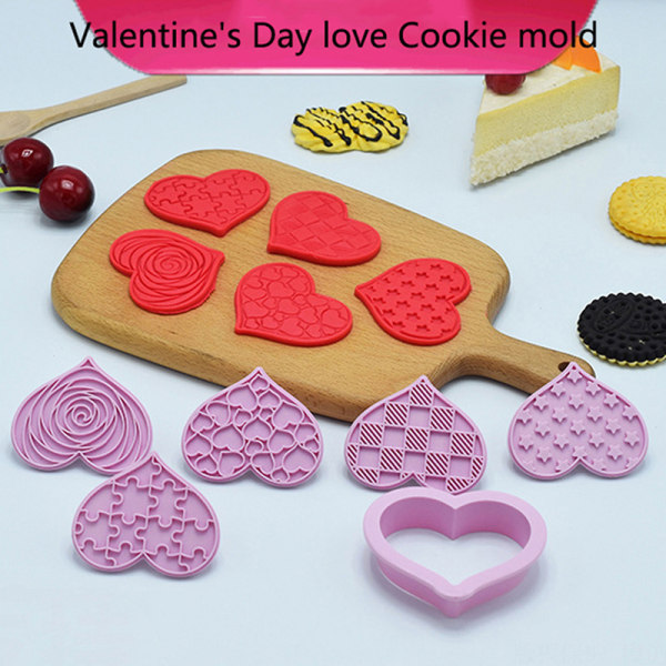 Valentinsdag Love Heart Biscuit ter Form DIY Bage Cookie