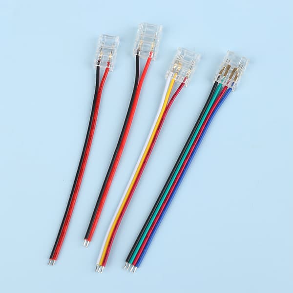 5/10 stk. COB LED ledningsforbinder 8 10 mm forbindelse loddefri mini 5pcs10mm 4P