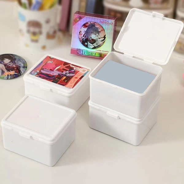 n Transparent Opbevaringsboks Blind Box Kort Fotoopbevaringsboks White