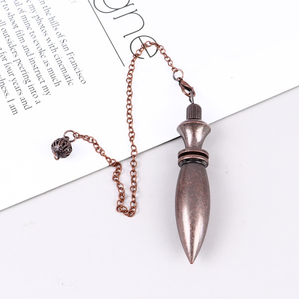 Metal Kobber Spiritual Point Pendulum til DivinationHealing Dow Copper