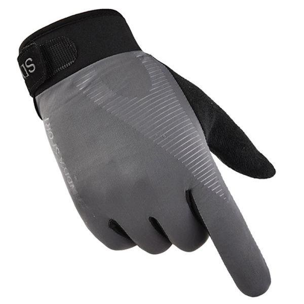 Män Cykelhandskar Full Finger Touch Motorcykel Cykel Mtb Bi Black M