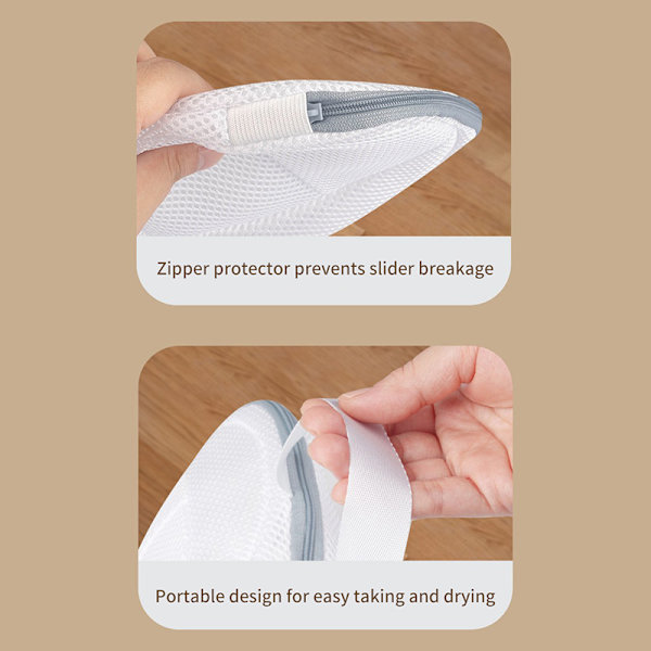 BH Vaskepose Undertøy Rengjøring Anti-Distortion Mesh Bag For Light Gray