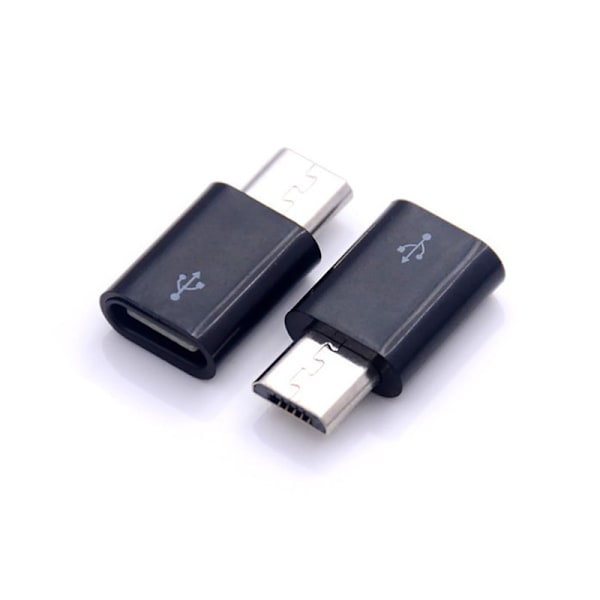 1st typ C hona till mikro USB hane-omvandlare för Android Phon Black