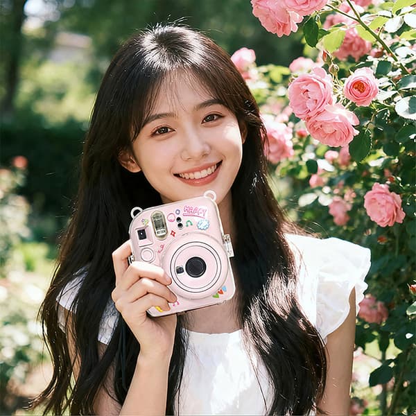 För Instax Mini 12 Transparent Kameraskyddsfodral Utan S C