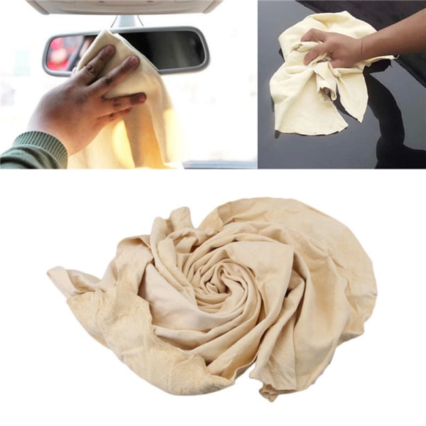 Fshion Natural Chamois Leather Car Cleaning Cloths Vasking 25cm*40cm