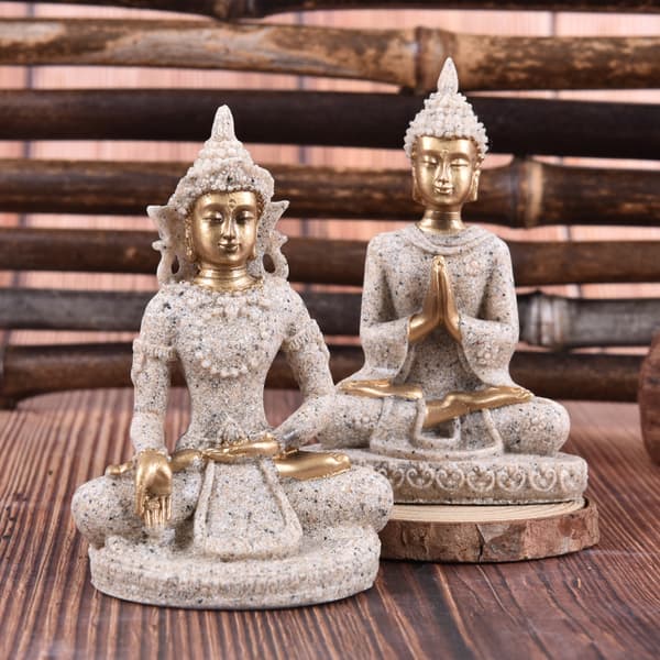 Buddha-statyer Sandsten Thailand Buddha-skulptur Fengshui Fig 2