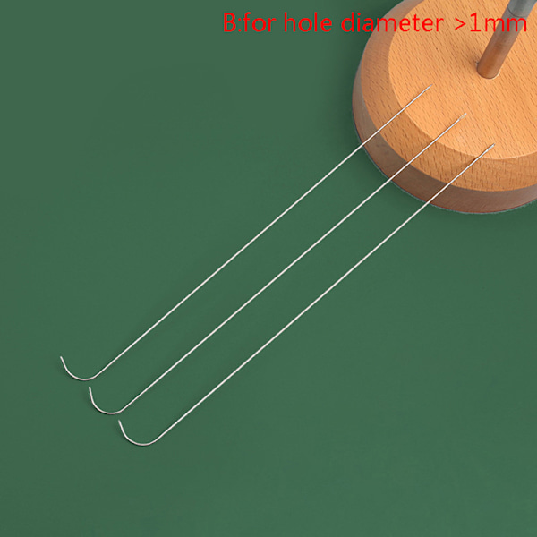Storøyet buet perling nål i rustfritt stål sy nåler perle spinner A