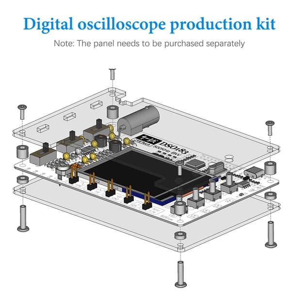 DSO183 DC 5V DIY digitaalinen oskilloskooppisarja 0-500kHz oskilloskooppi A