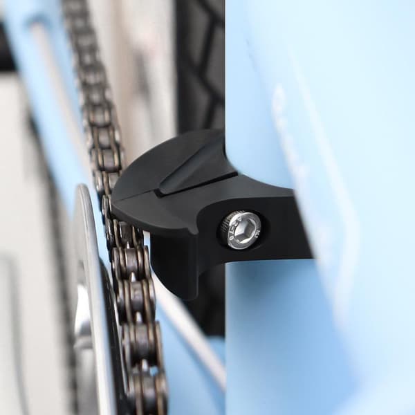 Sammenklappelig cykel enkelt hastighed kæde guide klemme anti-drop justerbar Black