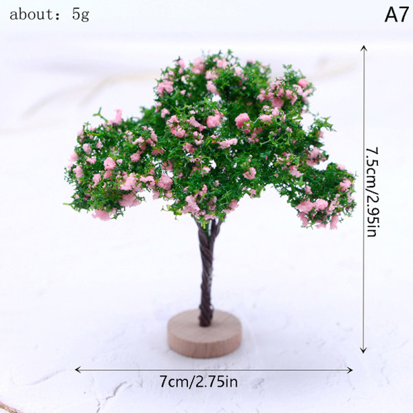 1 kpl Mini Tree Fairy Garden Decorations -nukkekodin miniatyyrejä A7