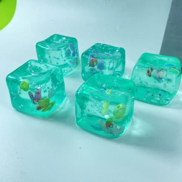 Squishy Stressballer Kube Hav Sensorisk Fidget Leketøy Barn Voksne