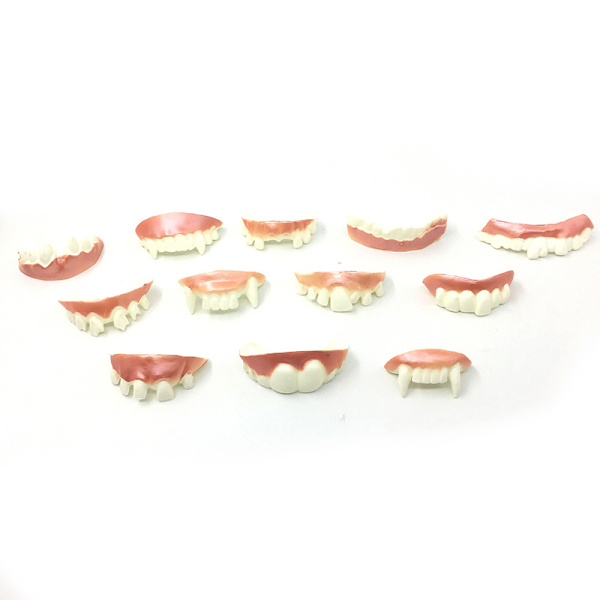 12 stk Morsomme Gebissmodell Cosplay Rekvisitter Gebissleker Spoof Til 12pcs