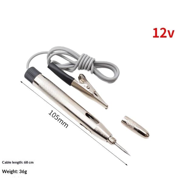 1/3st Universal DC 6-24V Bilkrets Testlampa Vo Silver 1pcs
