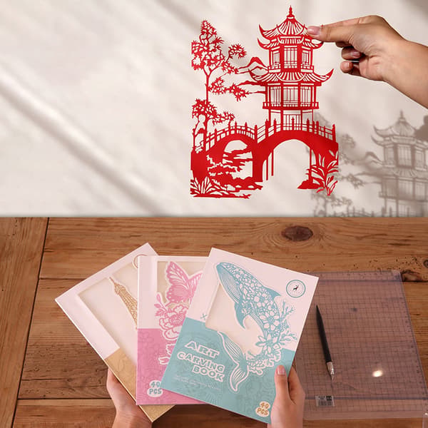 Paperiting ja origamikirja DIY-askartelu B