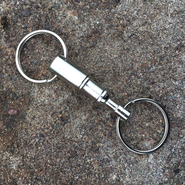 Dobbel Avtagbar Nøkkelring Sølv Avtagbar Nøkkelring Quick Relea 1pc