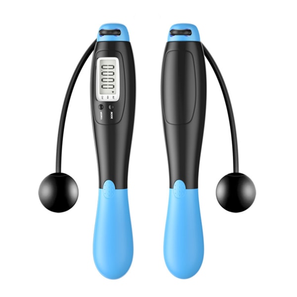 1PC Trådløse Jump Ropes Digital Wireless Spring Rope Fitness Black+Blue