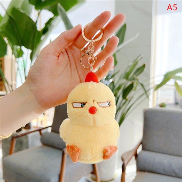 Duck Chicken Kawaii Plushie Nøkkelring Charms For Ryggsekker Myk A5