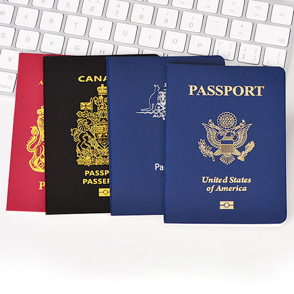 Reisepassholder PU-skinn Passport-beskyttelsesdeksel Fas A9