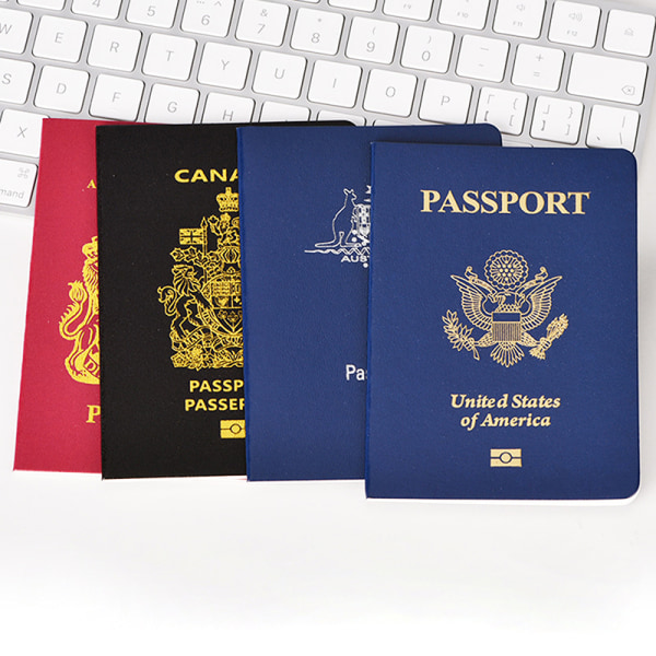 Rejsepas Holder PU Læder Passport Beskyttelsescover Fas A6