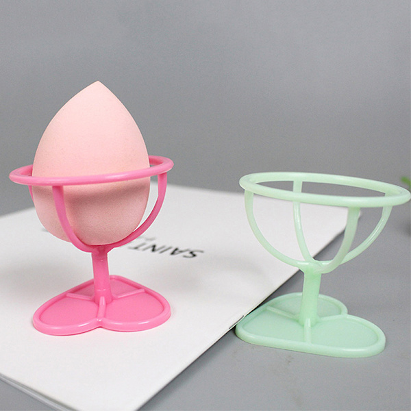 Make Up Puff Hylde Puff Opbevaringsstativ Svamp Tørringsstativ Holder Pink