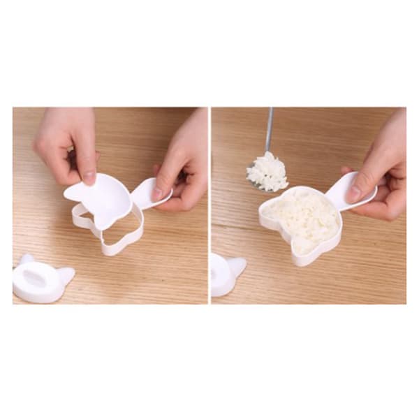 1 sæt e Smile Cat Sushi Risform Dekor ter Sandwich DIY Værktøj