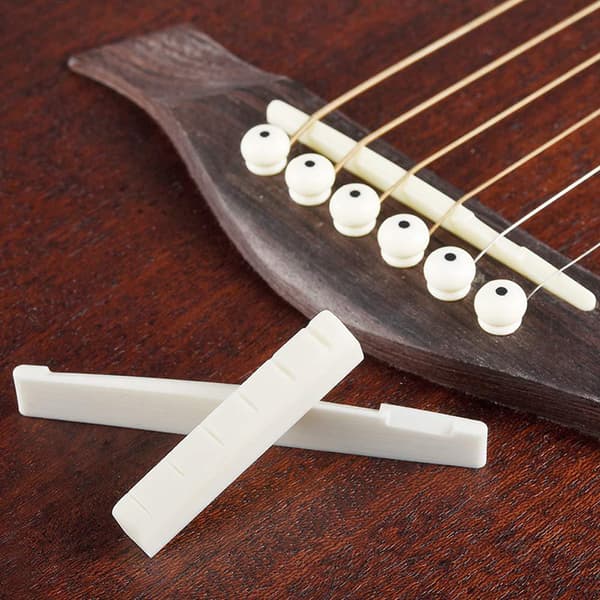 String Guitar Bone Guitar Bridge Pins Sadelmøtrik Ivory Akustisk