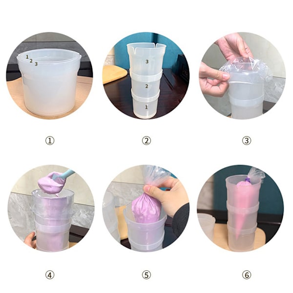 Plastic Konditorrør Holder Glasurrør Hældehjælp Montering