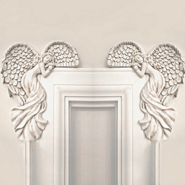 Dørramme Angel Decor Statuer Ornamenter Vinger Angel Resin Craf Right
